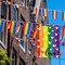 Pride Love Heart Rainbow Garden Flag 12x18 Inch Double Sided Outside, LGBTQ+ Progress Community Gay Lesbian Transgender Bisexual Yard Outdoor Decoration